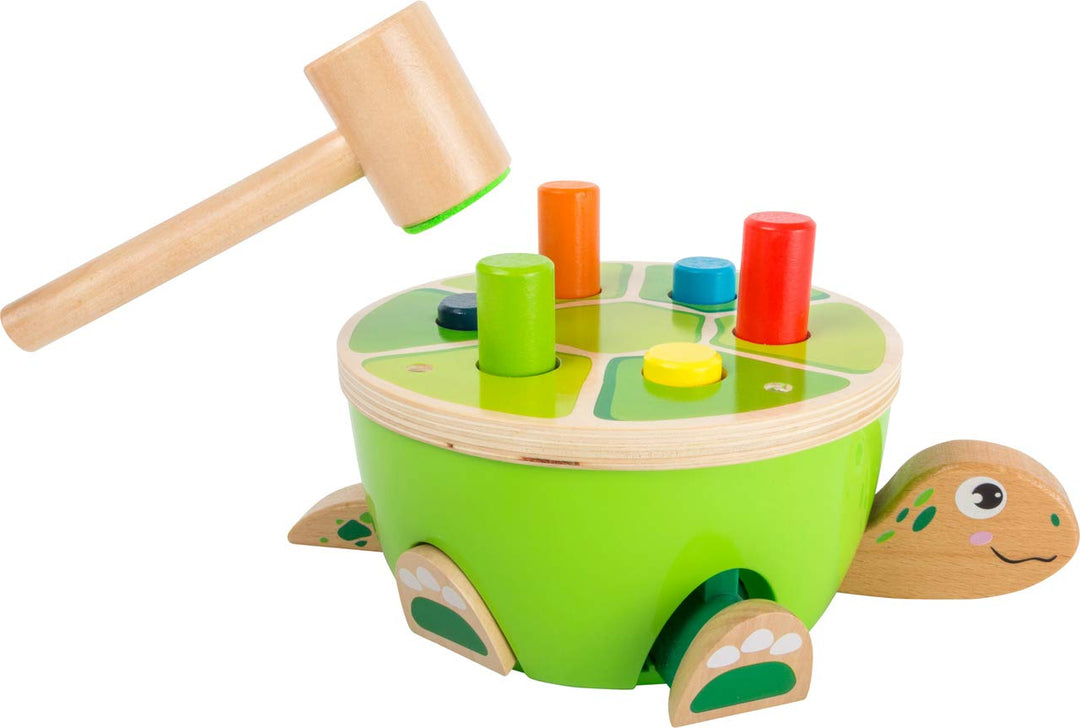 small foot Klopfspiel Schildkröte aus Holz, FSC 100%-Zertifiziert, Motorikspiel, ab 12 Monaten, 1122