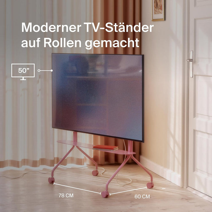 Pedestal Moon Rollin’ TV Ständer mit Rollen für Fernseher 44–60 Zoll | Fernsehständer &amp; TV Wagen | T