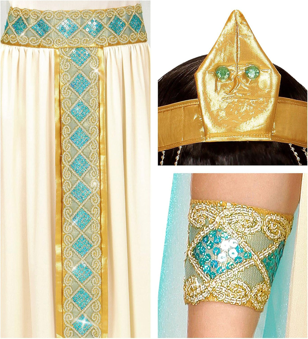WIDMANN 49428 COSTUME CLEOPATRA BIANCO 11/13 158 CM #494H 116 Weiss, 116 Weiss