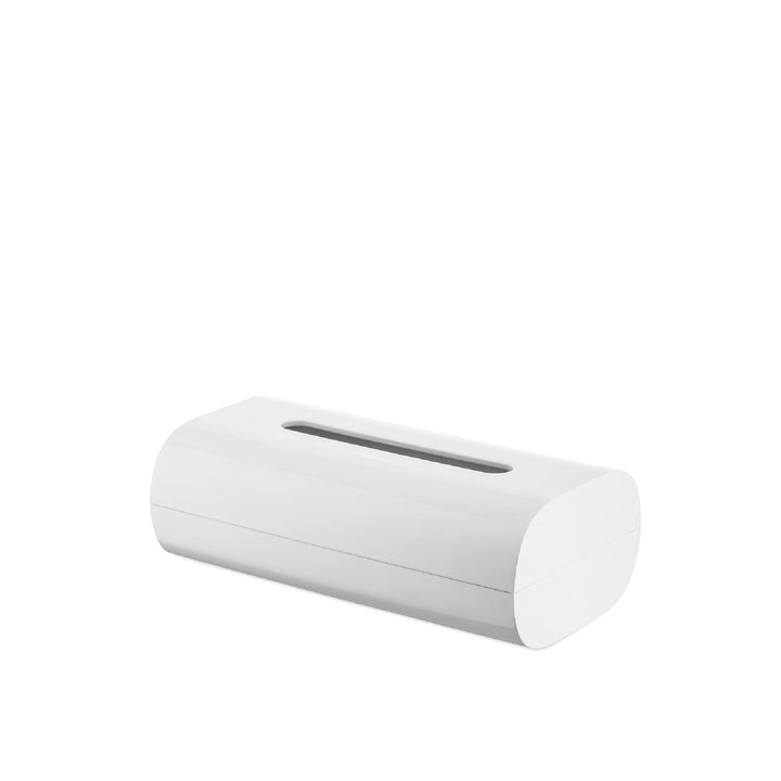 Alessi "Birillo" Papiertaschentuch Behälter aus PMMA, weiss, 24 x 13 cm, h 8 cm, Weiss