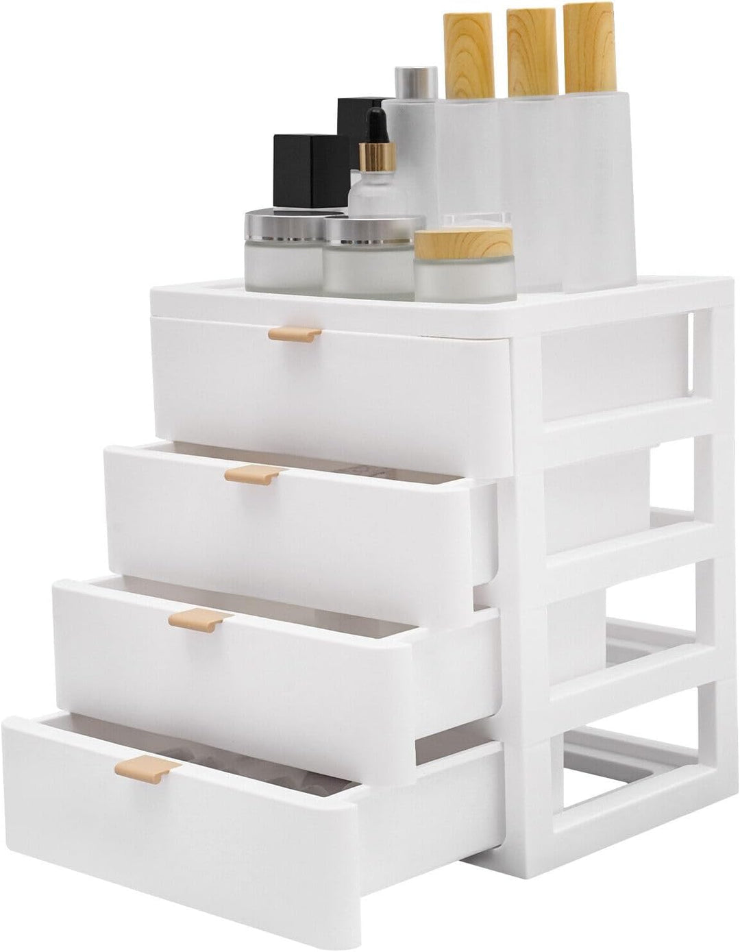 Schubladenbox, Schreibtisch-Organizer mit Schublade, Schreibtisch-Aufbewahrungsbox 4-lagen Schublade