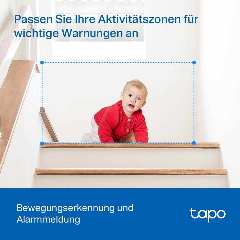 Tapo TP-Link C200P2 360° Überwachungskamera für den Innenbereich, 1080P, Nachtsicht, Bewegungserkenn