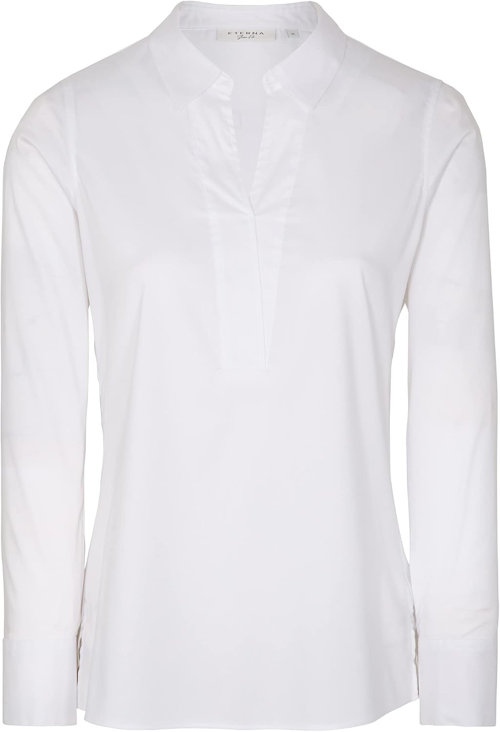 eterna Fitted Bluse Langarm Performance Hemdkragen Stretch Grösse 38 Weiss, 38 Weiss
