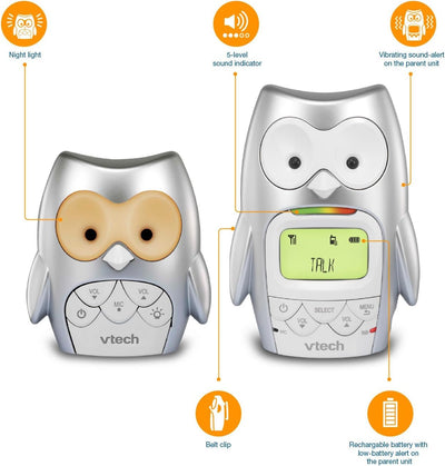 VTech BM2300 Hibou Family Babyphone, Eule, Grau