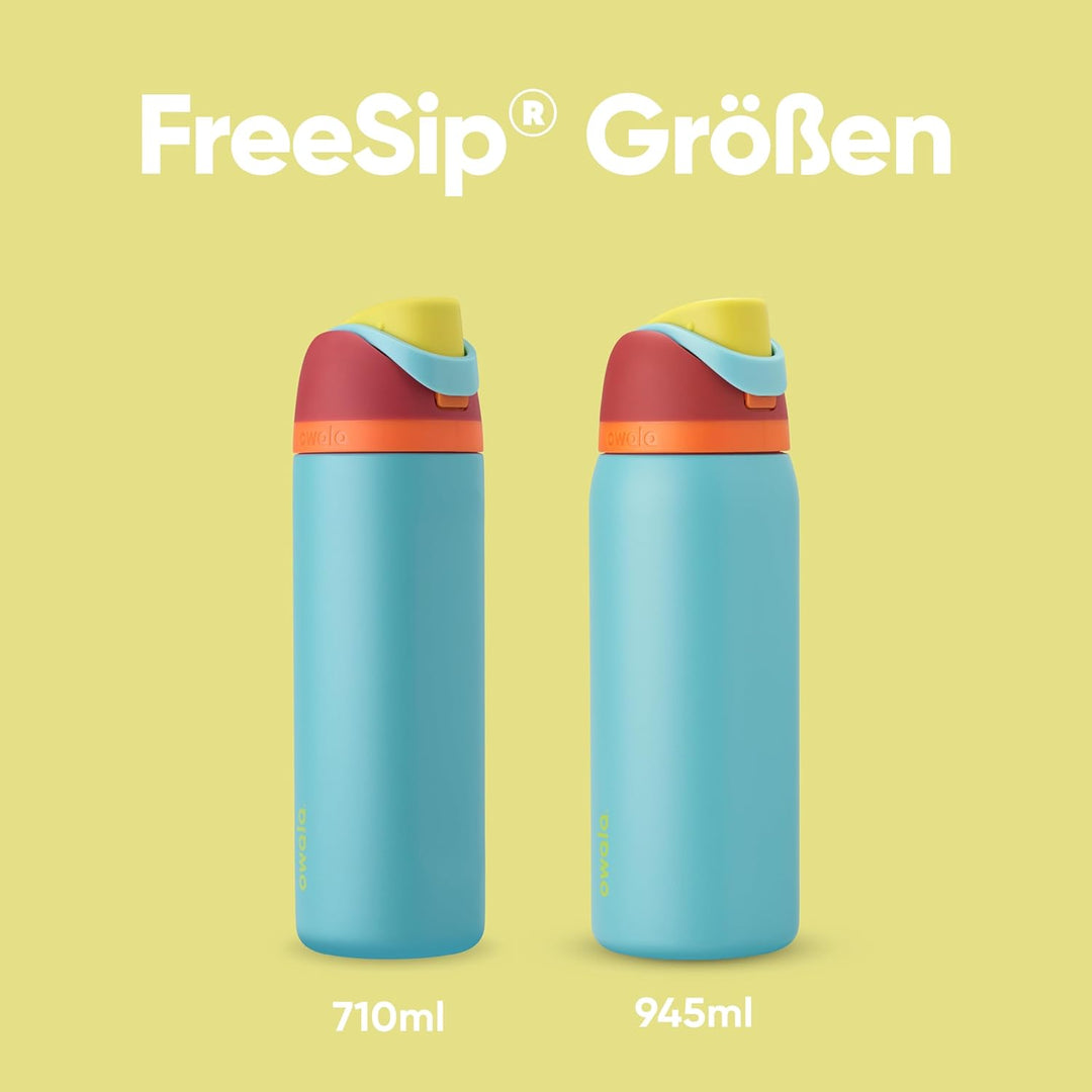 Owala FreeSip Isolierte Edelstahl Trinkflasche mit Strohhalm, 710 ml – BPA-frei, optimal für Sport,
