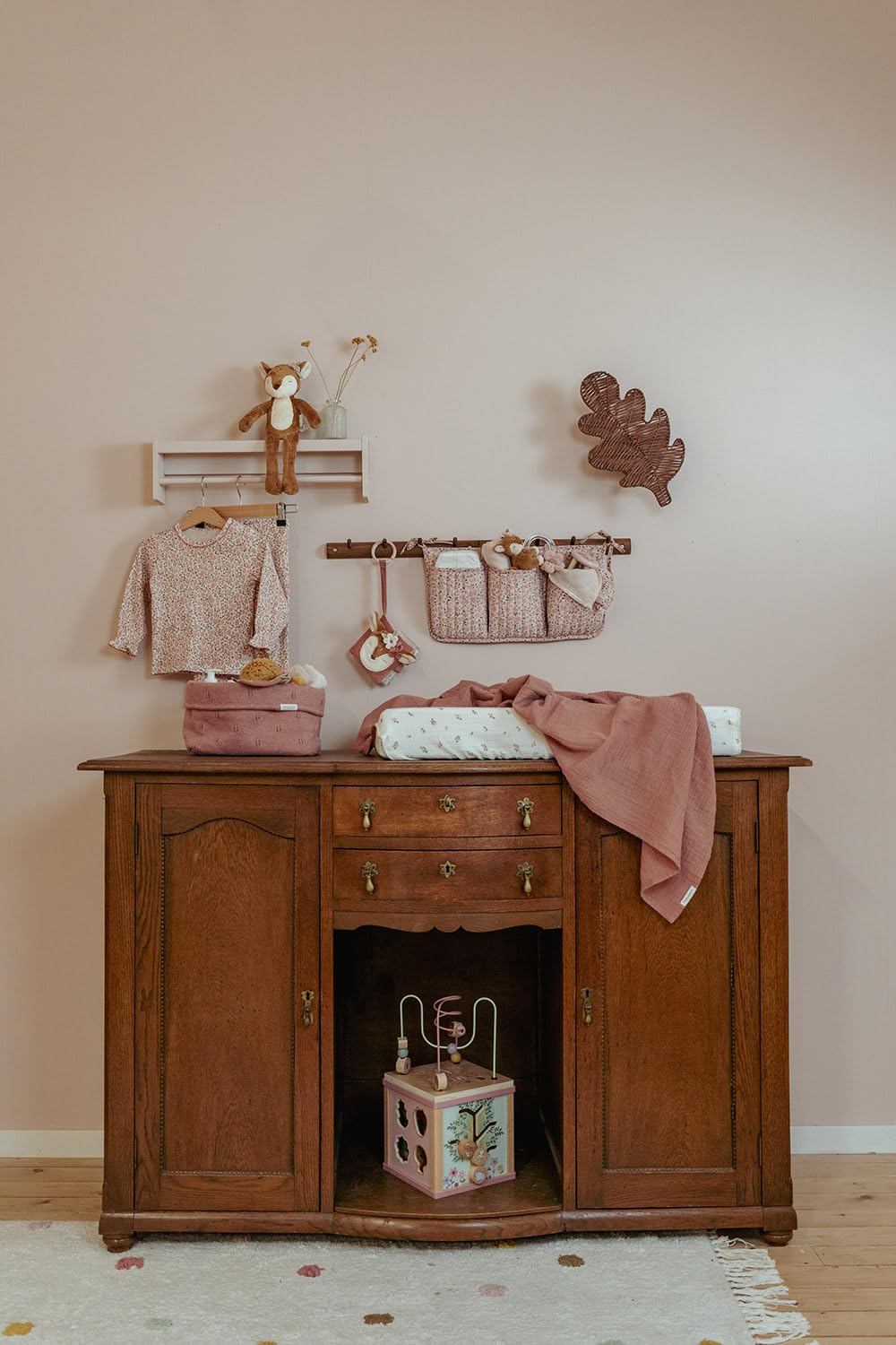 Little Dutch Wickeltischkörbchen Körbchen Korb Utensilo Organizer für den Wickeltisch Baby Strick gr
