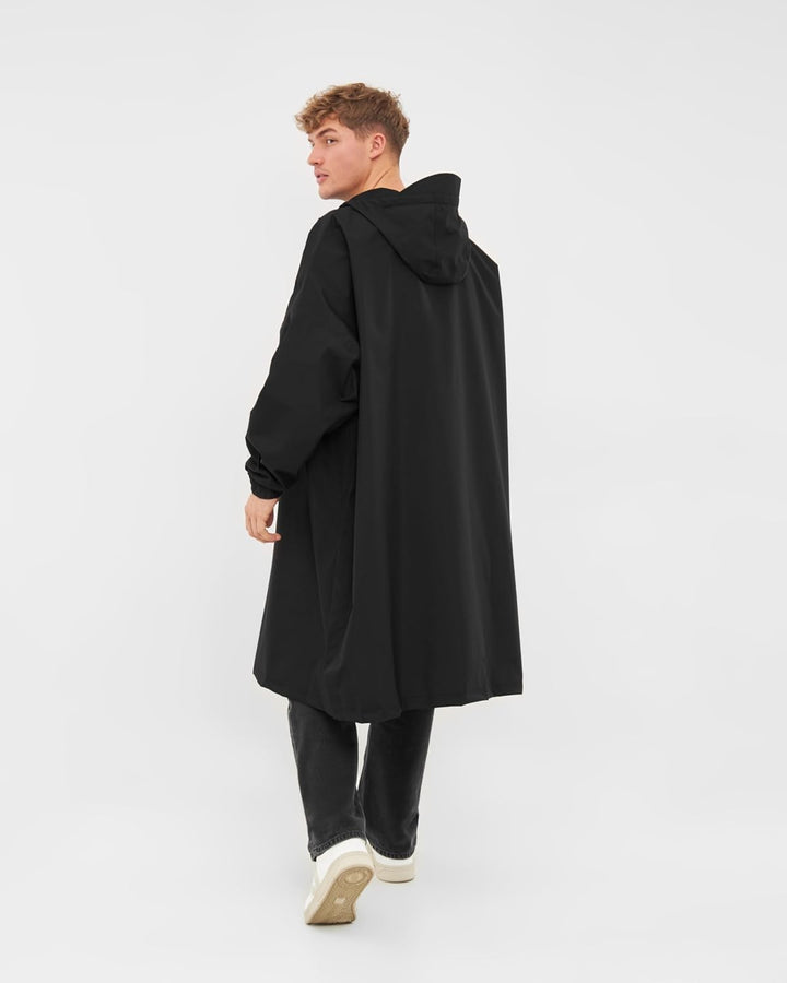 LARKSON Regenponcho Damen Herren – Lykke Einheitsgrösse Schwarz, Einheitsgrösse Schwarz
