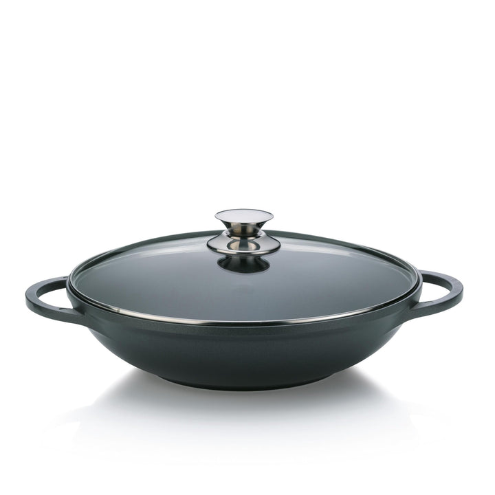 kela Wokpfanne mit Deckel 32 cm KERROS, 4l Wokpfanne Induktion, Aluguss beschichtet, Wok mit Deckel,
