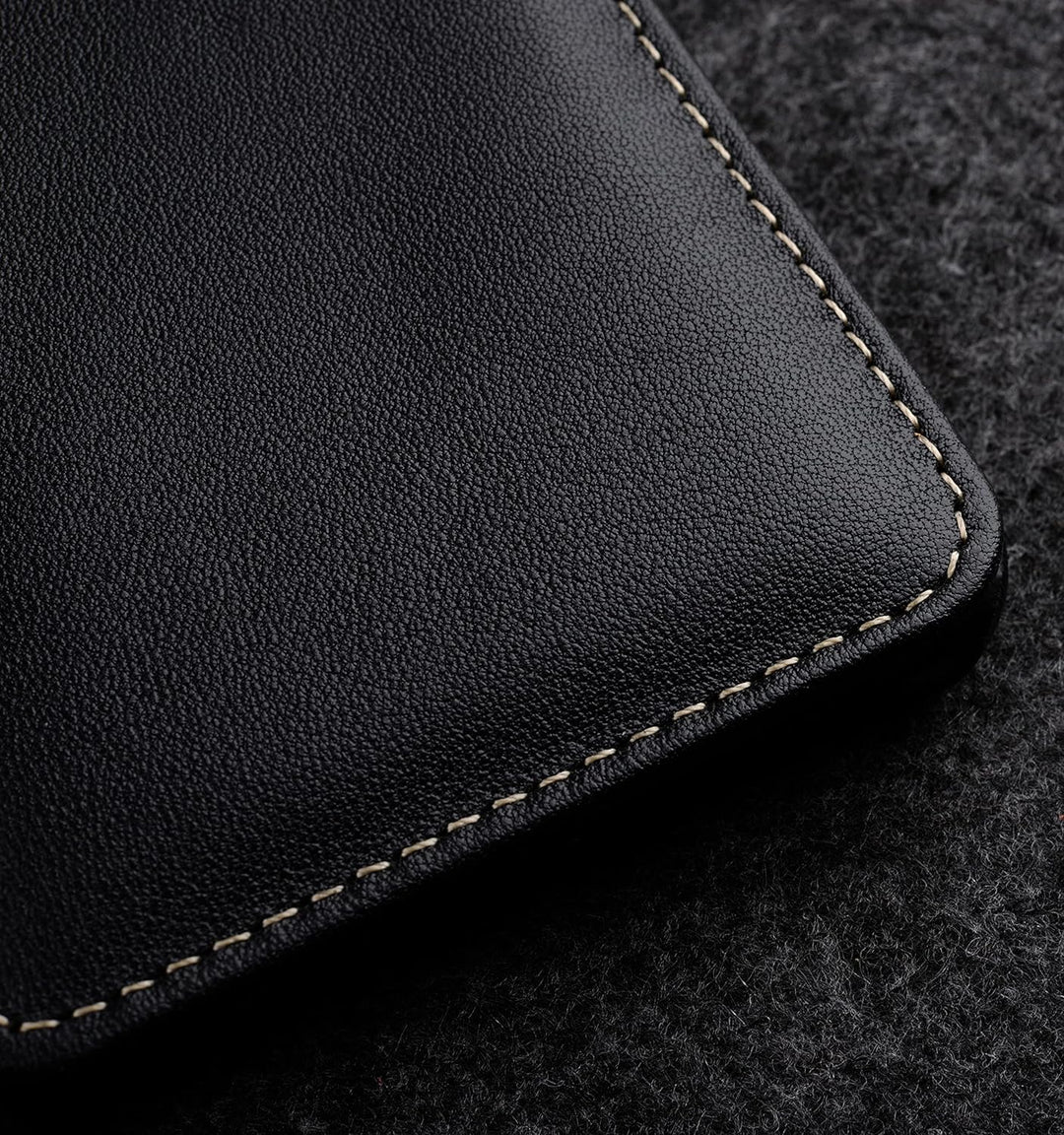 STILGUT Book Case kompatibel mit Samsung Galaxy S21 Plus 5G Hülle aus Leder mit Clip-Verschluss, Led