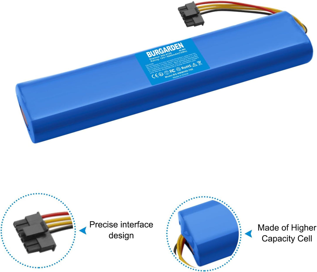 Werkzeugakkus 12V 6000mAh NI-MH Akku Kompatibel mit Neato Botvac 70, 70E, 75, 80, 85 Staubsauger, Er