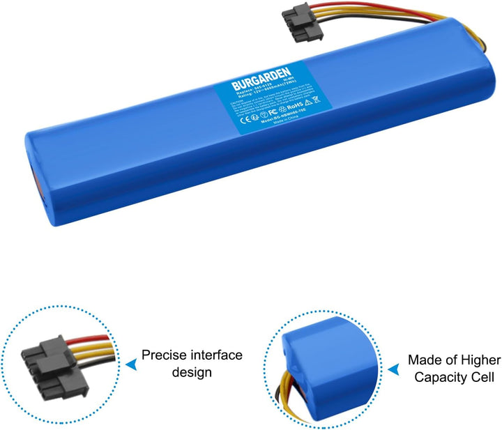 Werkzeugakkus 12V 6000mAh NI-MH Akku Kompatibel mit Neato Botvac 70, 70E, 75, 80, 85 Staubsauger, Er