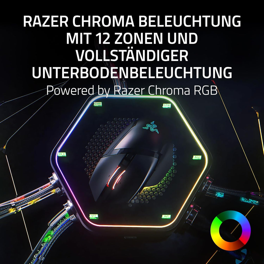 Razer Basilisk V3 Pro 35K Phantom White - Anpassbare kabellose ergonomische RGB Gaming-Maus - optisc