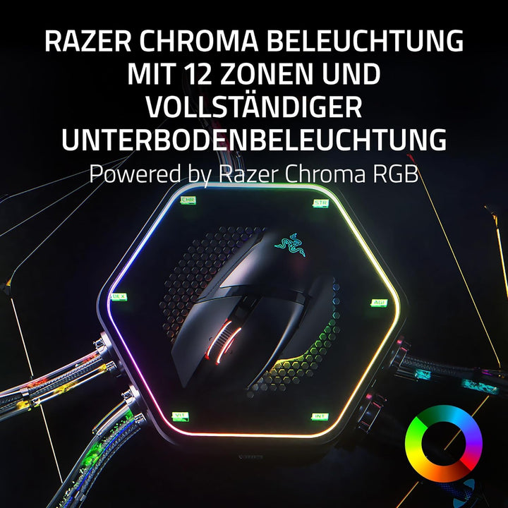 Razer Basilisk V3 Pro 35K Phantom White - Anpassbare kabellose ergonomische RGB Gaming-Maus - optisc