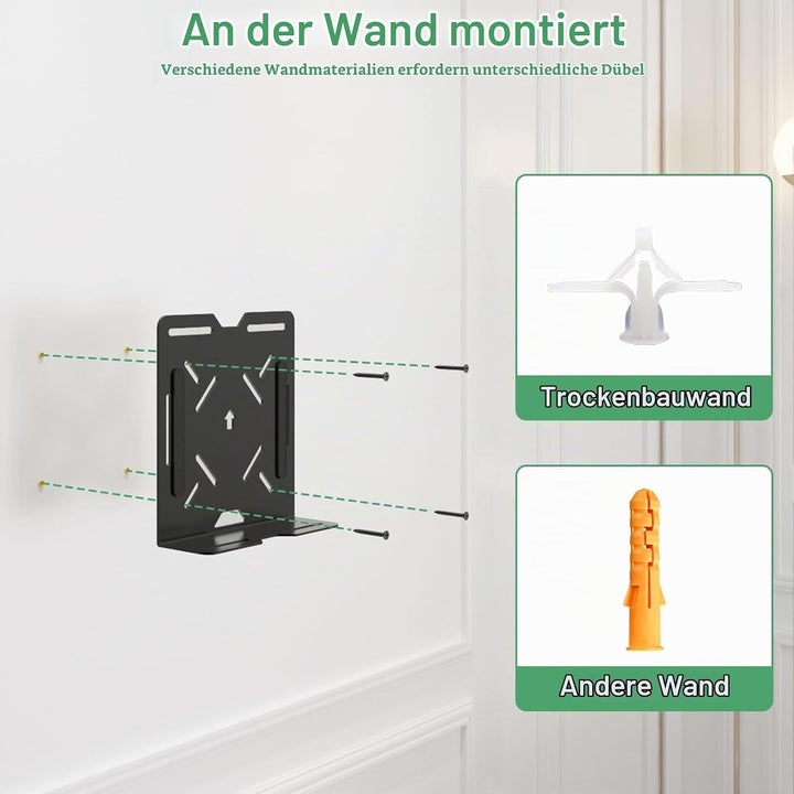 Universal Halterung für HP Dell Lenovo Mini PC Verstellbare Wand und VESA Halterung für Mini Compute