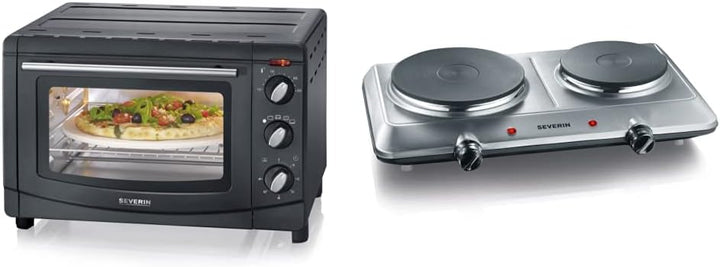 SEVERIN Back- und Toastofen mit Umluftfunktion, Mini Backofen, Heissluftofen mit 20 L Kapazität, 1.5