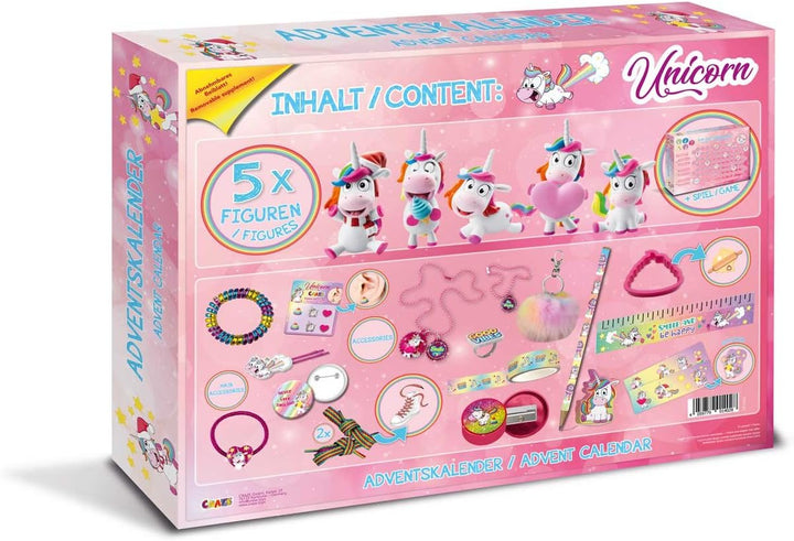 CRAZE UNICORN - Einhorn Adventskalender Kinder, Spielzeug Adventskalender Mädchen mit Einhorn Spielz