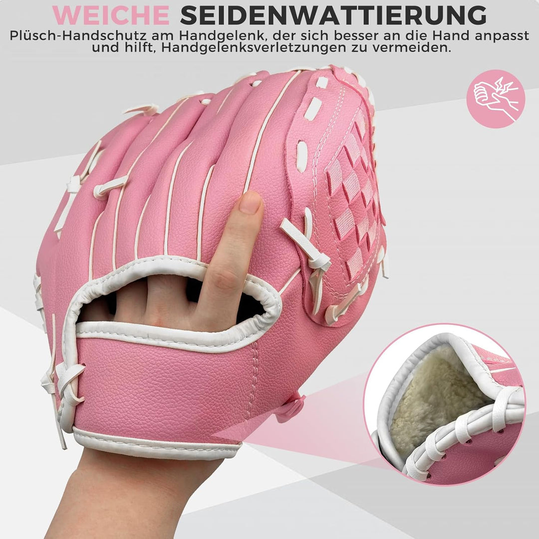 LeapBeast Baseball Handschuhe, Softball Handschuhe mit 1 Ball, Baseball Training Wettbewerb Handschu