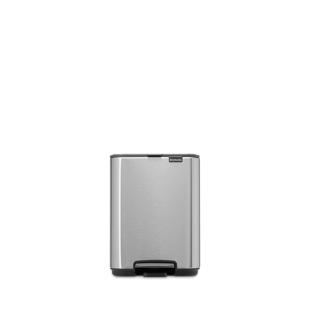 Brabantia Bo Treteimer 4 L (mattstahl), platzsparender Mini Mülleimer mit Soft-Close-Funktion und le
