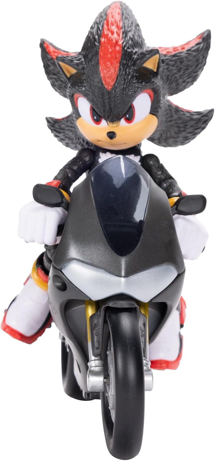 Sonic 3 der Film Shadow-Figur, 15 cm, beweglich, inklusive Shadow-Mobile von Jakks Pacific, Akustisc