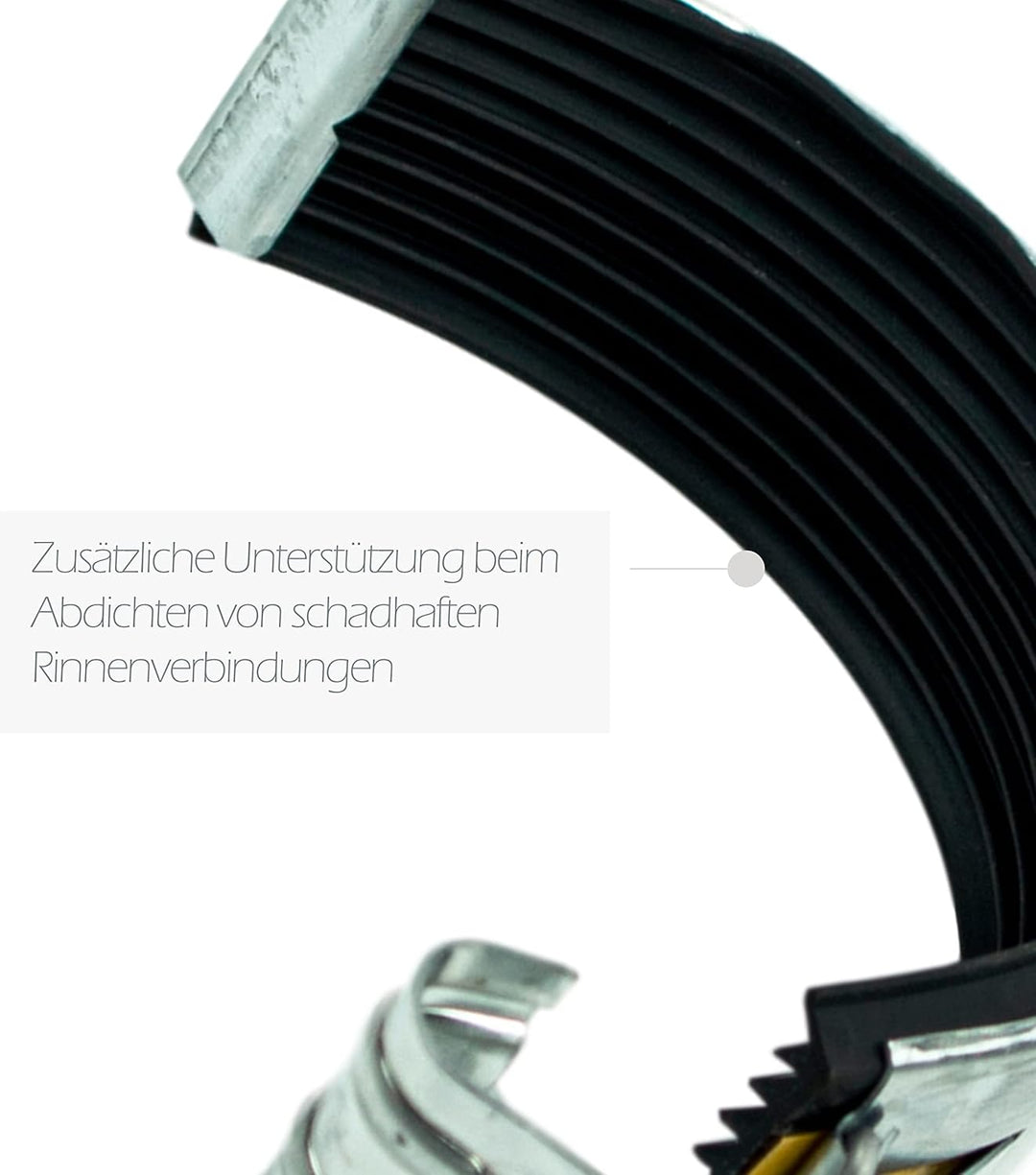 Zink Rinnenverbinder für 33er Dachrinne inkl. Wulstverbinder und Schnappverschluss mit EPDM Dichtung