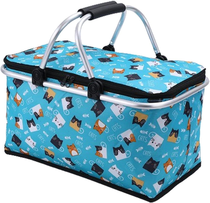 Grosser Picknickkorb, Korb für Picknick | 30L tragbarer Outdoor-Picknickkorb | Oxford-Stoff-Picknick