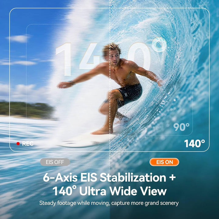 SVBONY SVGo2 4K 30FPS Unterwasserkamera, Action-Kamera, EIS, Wasserdicht bis 30m, Touchscreen, Dual-