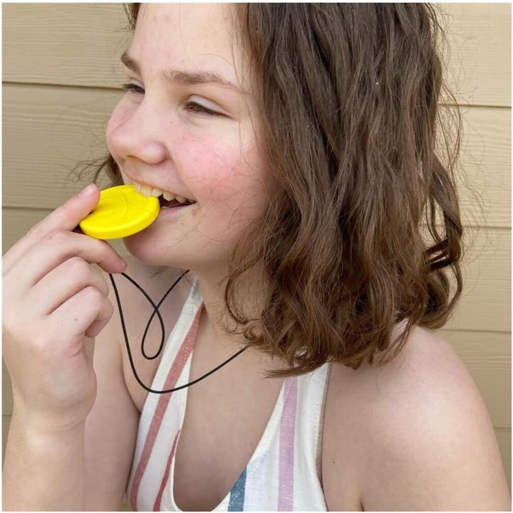 ARK Smiley Kauhalskette – Kauanhänger aus Silikon – 3 Stärkegrade – BPA-frei – Sicherheitsverschluss
