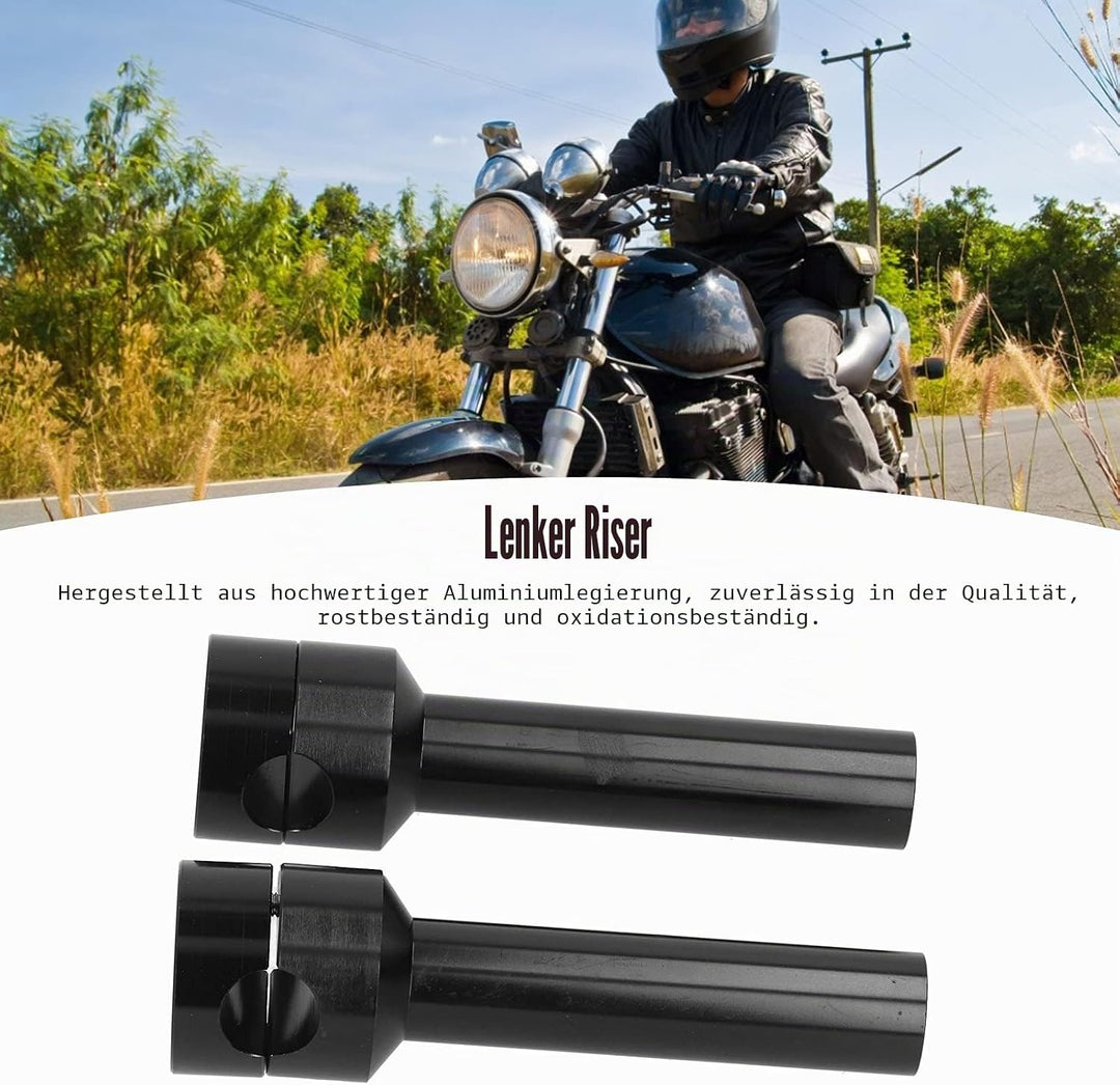 KIMISS 25mm Lenker Riser Clamps, Motorrad Aluminiumlegierung Lenker Riser Riser Mount Clamp Adapter