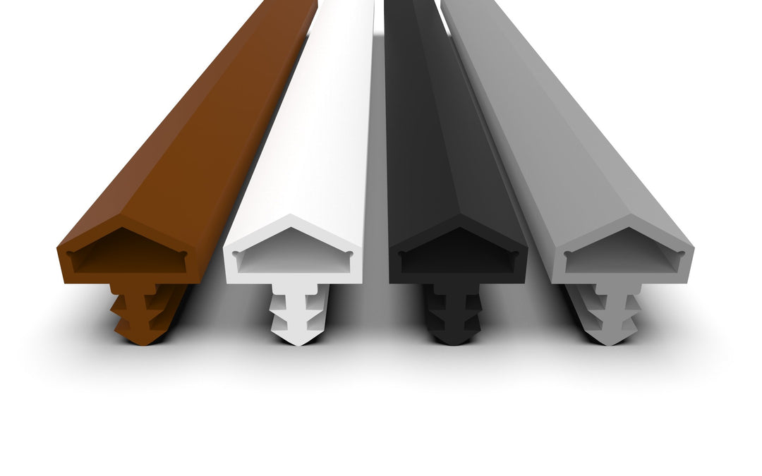 Türdichtung Weiss 10m - 4mm Nutbreite / 7mm Nuttiefe / 12mm Falz - Antidehnungsfaden Haustürdichtung