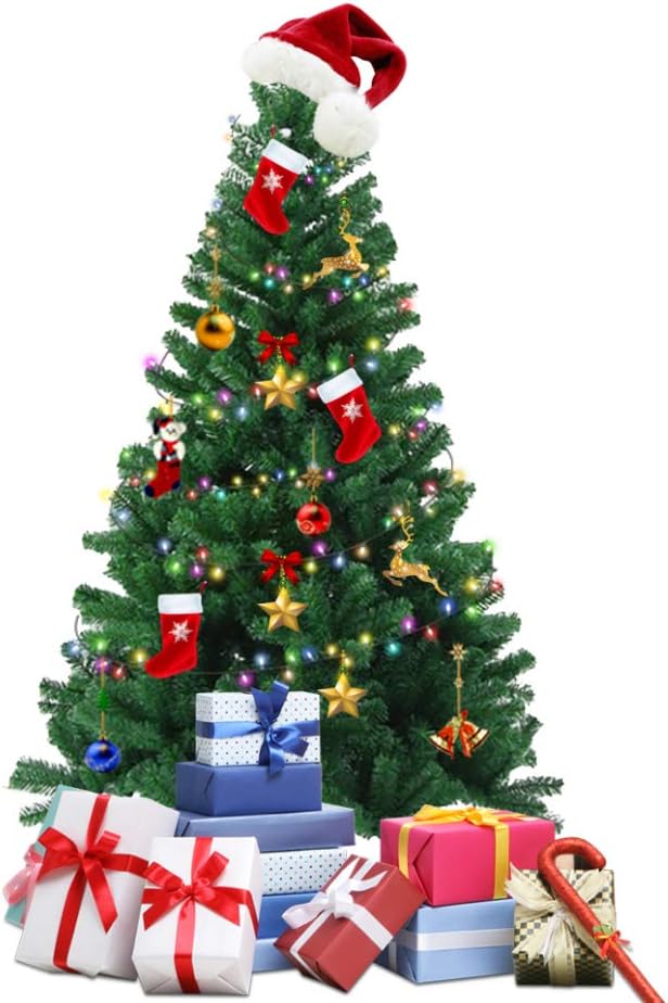 VEYLIN Künstlicher Weihnachtsbaum, 700 Spitzen, mit Metallständer, 1,8 m 1,8 M (6 Fuss), 700 Spitzen