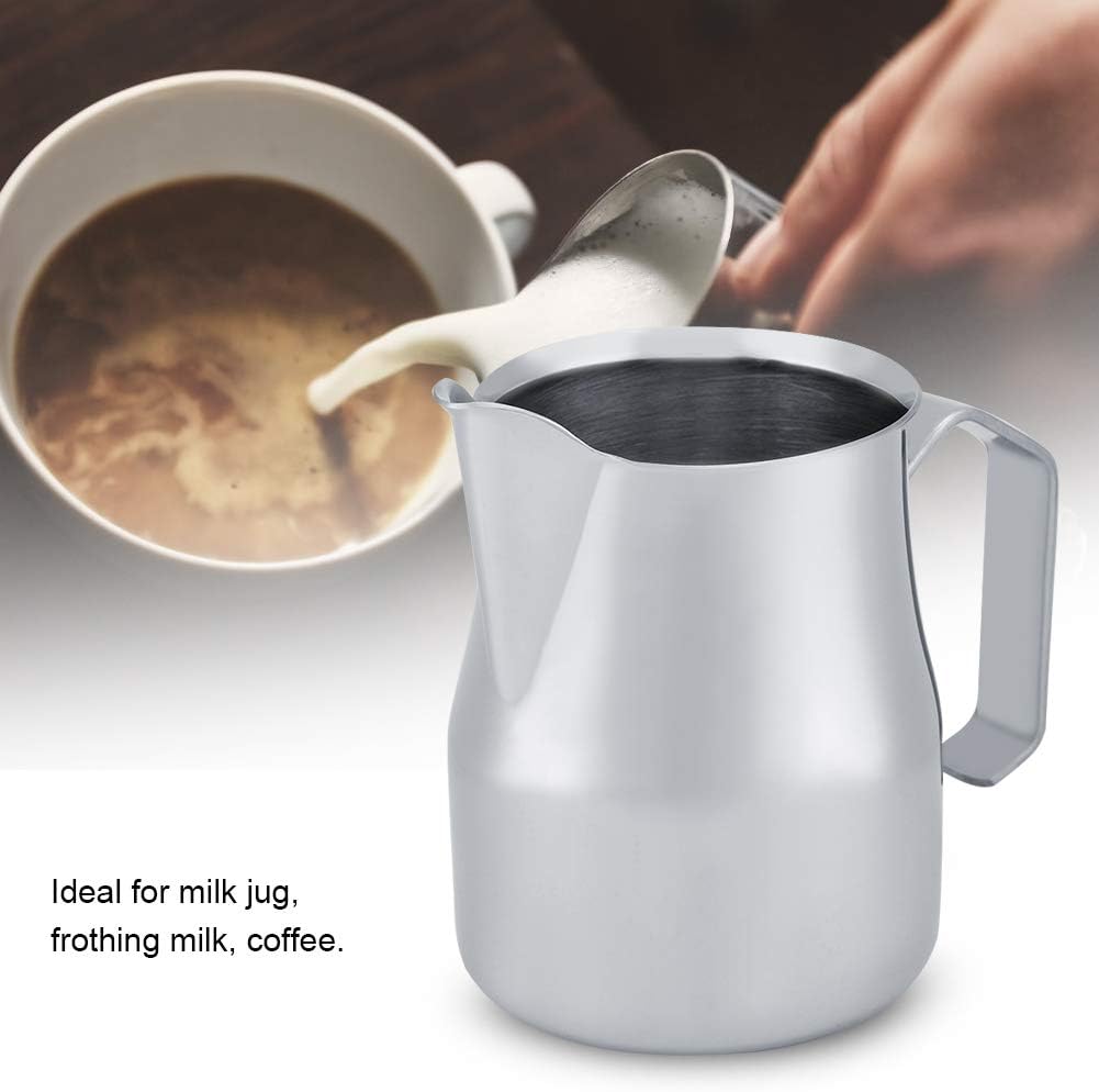 Edelstahl-Kaffeekanne Milchaufschäumungstopf Espresso Latte Art Style Pitcher für den Kaffeezubehör