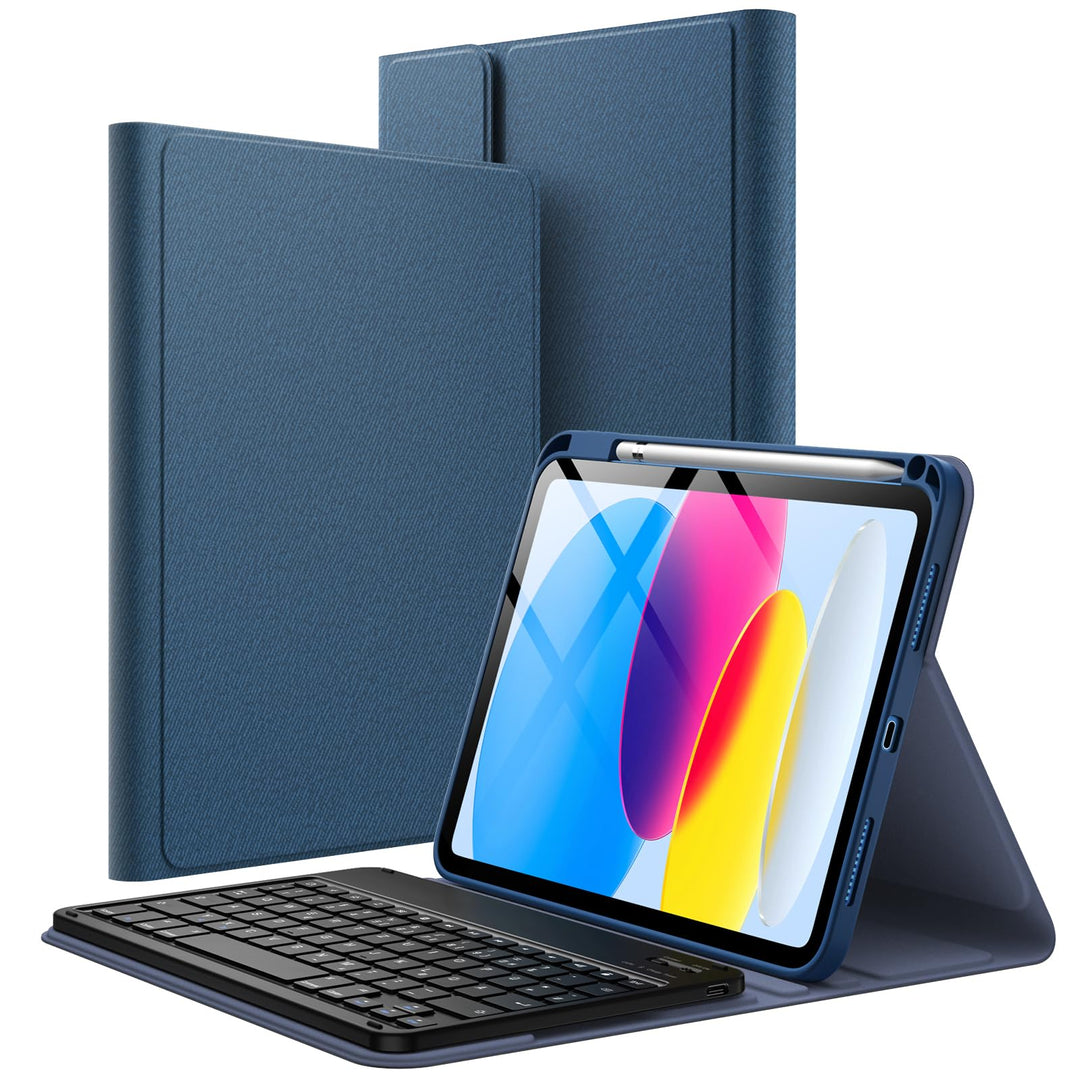 JETech Keyboard Hülle für iPad (A16) 11./10. Generation (2025/2022) mit Stifthalter, Magnetisch Abne
