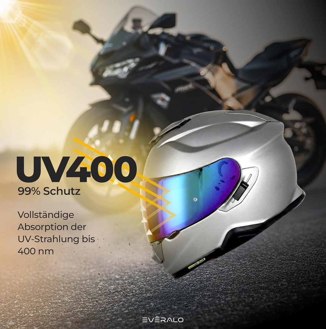 kompatibel mit Visier Shoei Gt Air - Gt Air 2 - Neotec - Opticson - Cns 1 (Iridium Chrom), Iridium C