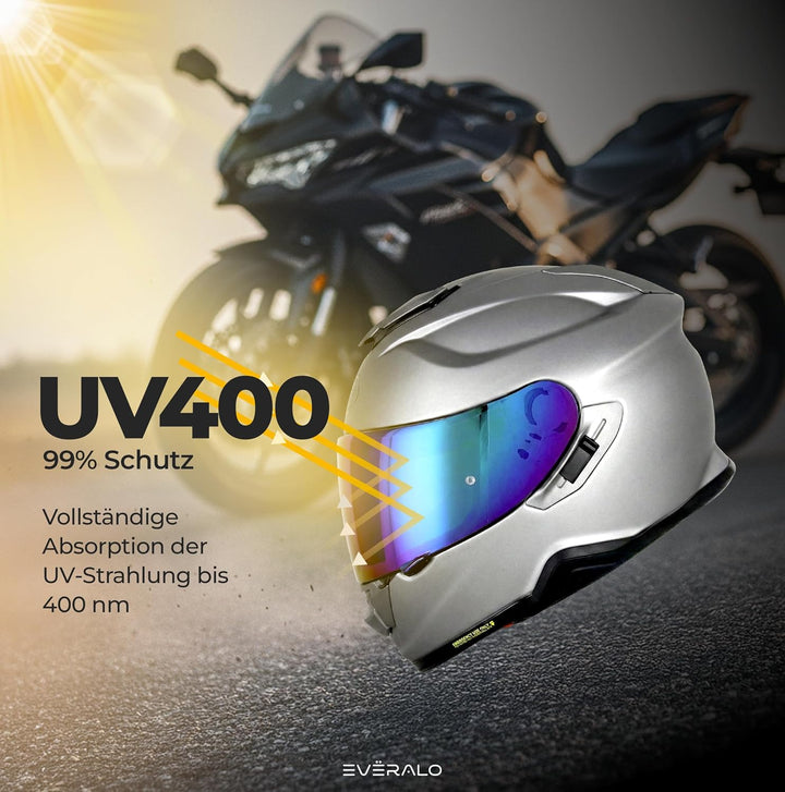kompatibel mit Visier Shoei Gt Air - Gt Air 2 - Neotec - Opticson - Cns 1 (Iridium Chrom), Iridium C