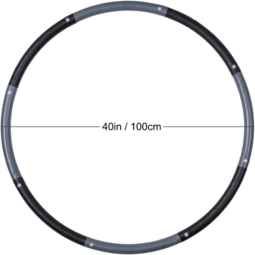 joofang 2,3 KG Hoola Hoop 8 Teile,100cm Reifen Fitness Erwachsene Einfach zusammensteckbar Abnehmen