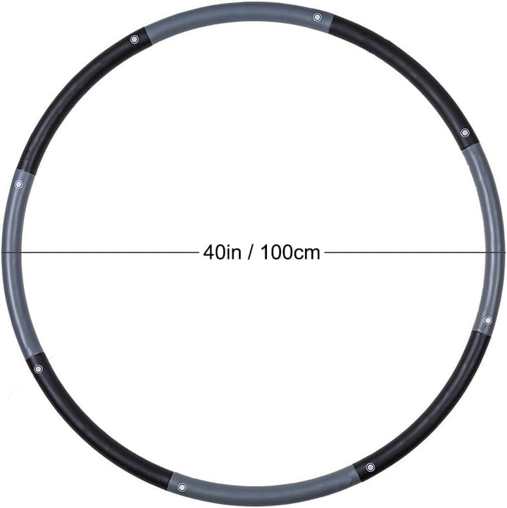 joofang 2,3 KG Hoola Hoop 8 Teile,100cm Reifen Fitness Erwachsene Einfach zusammensteckbar Abnehmen