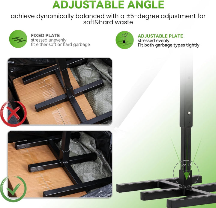 NEWTRY Manuelle Müllpresse, Müllverdichter für 120L-360L Mülltonne, Komprimiert Haushalts-, Küchen-