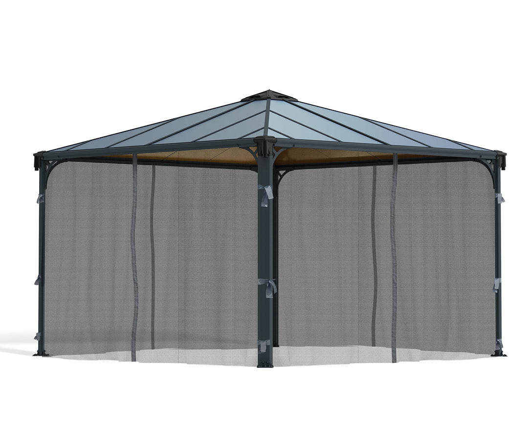 Palram Canopia Palermo 3000, 3600 Mosquito net Gartenpavillon Zubehör, grau, 1 x 360 x 217 cm