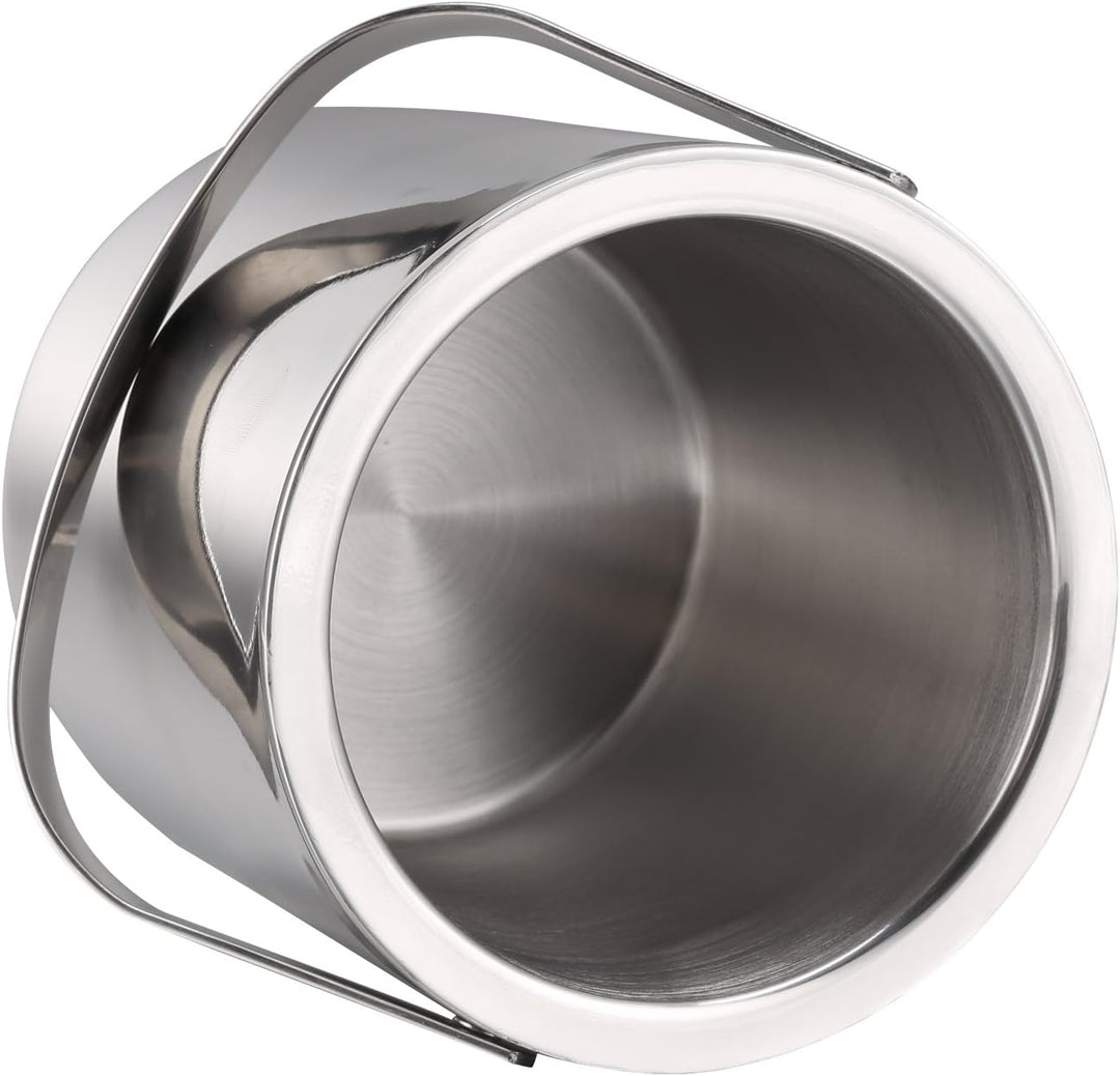Sailnovo Eiseimer Eisbehälter sektkühler eiswürfelbehälter mit Zange und Deckel Edelstahl 1.2L, 1.2L