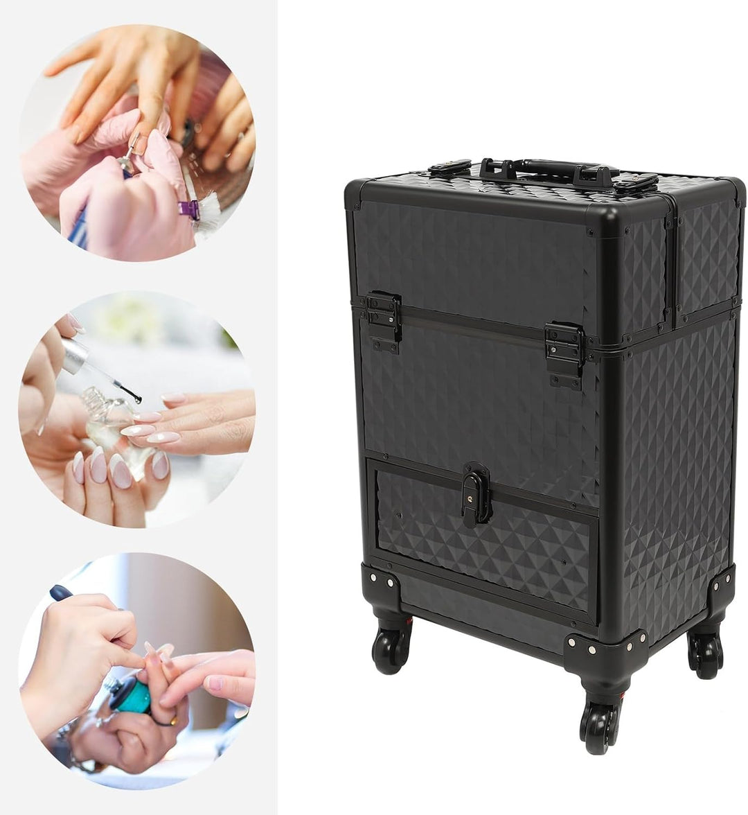 Makeup Koffer Kosmetikkoffer Visagistenkoffer Schminkkoffer Friseurkoffer Nagel Koffer Kosmetik Aufb