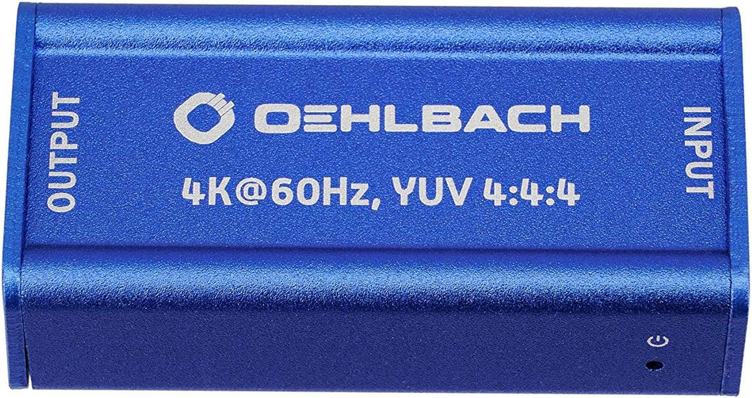 Oehlbach UltraHD Repeater (HDMI Signalverstärker für UltraHD Signale, HDR, Dolby Vision, 4K mit 60Hz