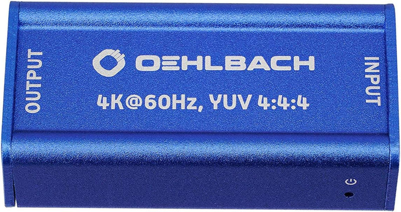 Oehlbach UltraHD Repeater (HDMI Signalverstärker für UltraHD Signale, HDR, Dolby Vision, 4K mit 60Hz