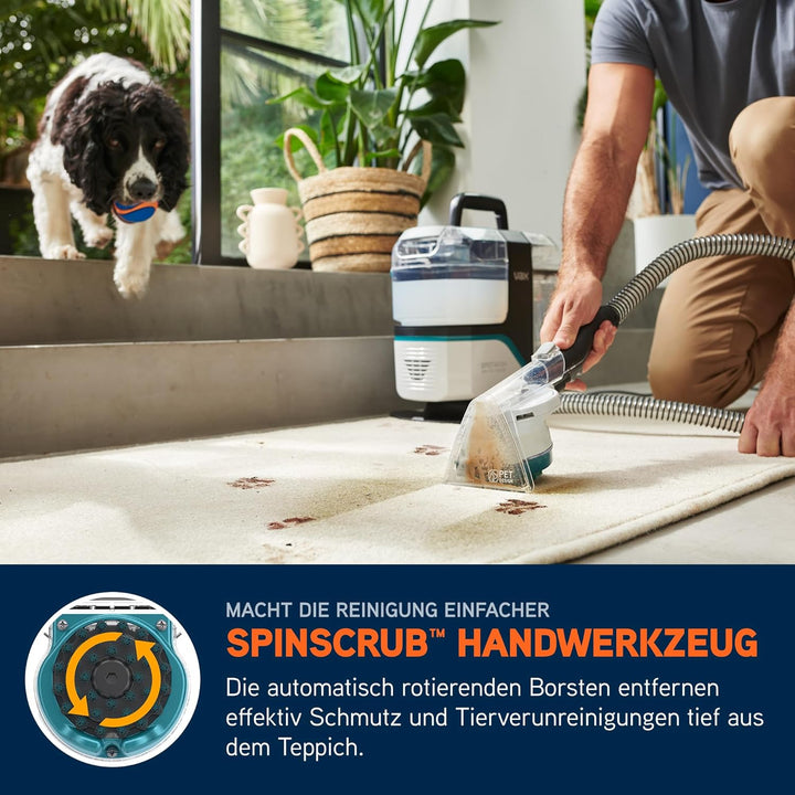 Vax SpotWash Max Pet-Edition Fleckenreiniger Leistungsstarker Teppich-und Polsterreiniger Gerät mit