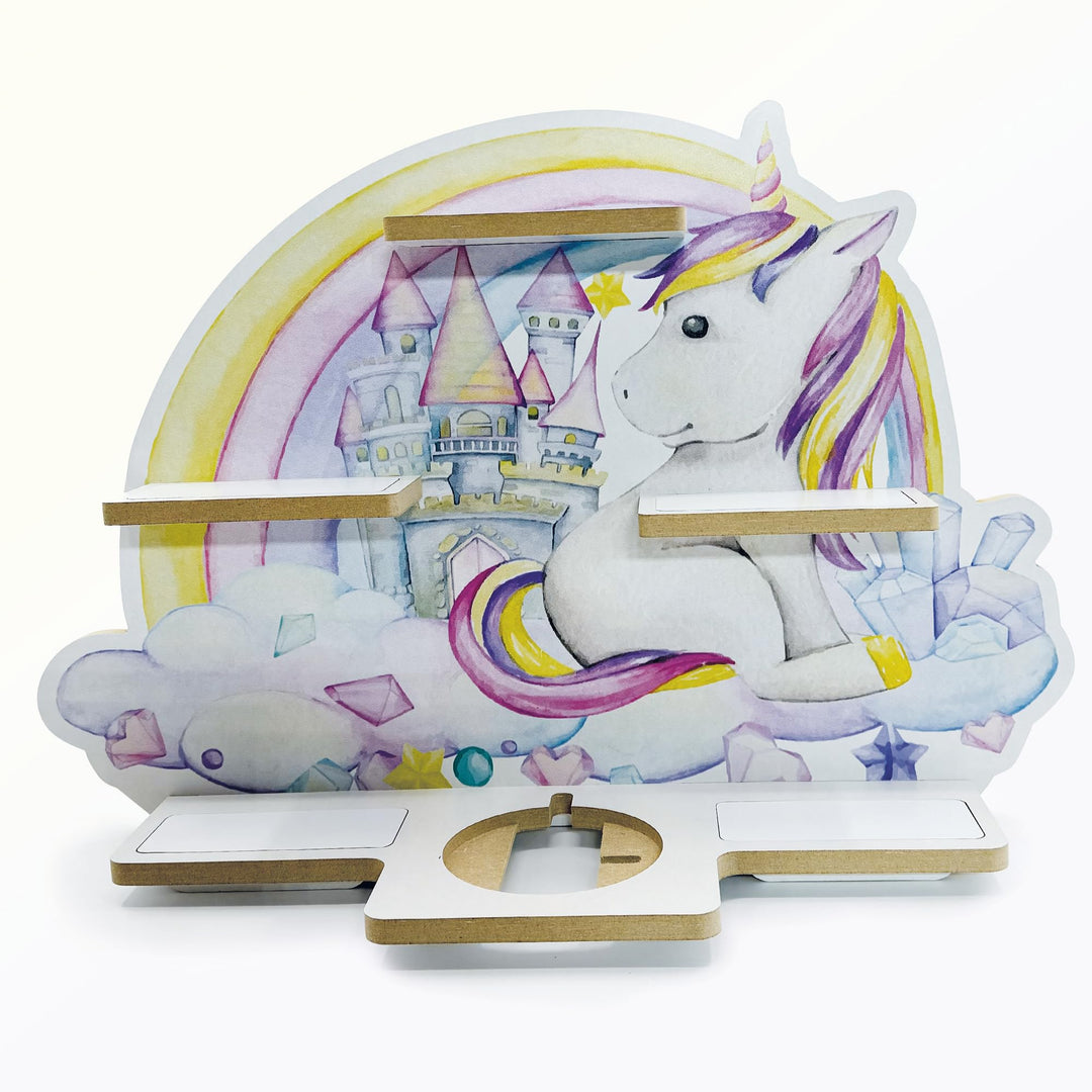 Smagnon Regal für die Toniebox und Tonie Figuren Motiv Ballon-Familie Kinderspielzeug (Einhorn Haupt