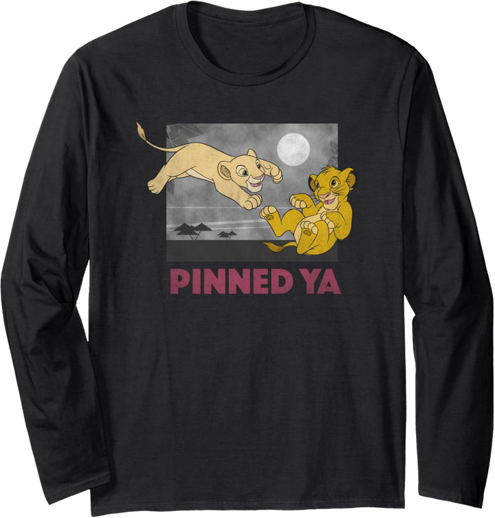 Disney Lion King Young Simba Nala Pinned Ya Langarmshirt