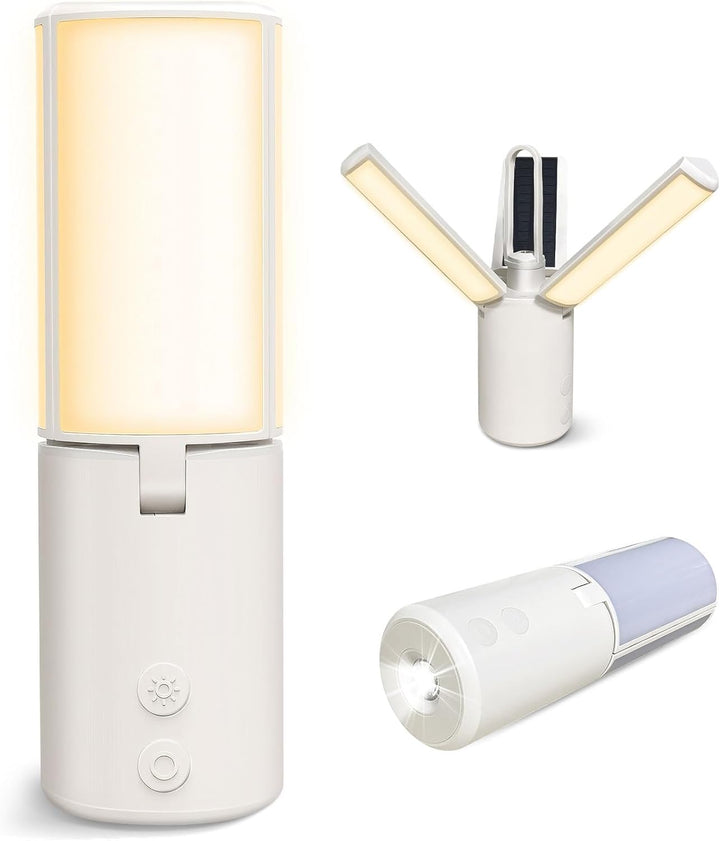 Wholede LED Campinglampe, 8000mAh Multifunktional Camping Laternen Dimmbar mit USB/Solar wiederaufla