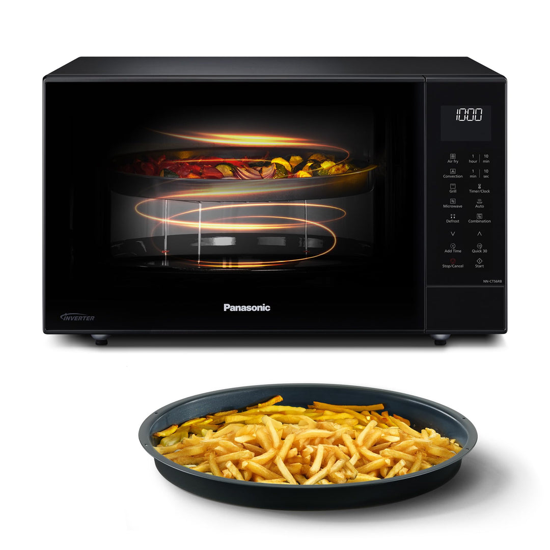Panasonic NN-CT56RBEPG 27L 4-in-1 Kombimikrowelle mit Airfryer, 1000W Inverter, 19 Automatikprogramm