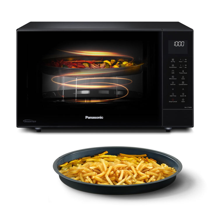 Panasonic NN-CT56RBEPG 27L 4-in-1 Kombimikrowelle mit Airfryer, 1000W Inverter, 19 Automatikprogramm
