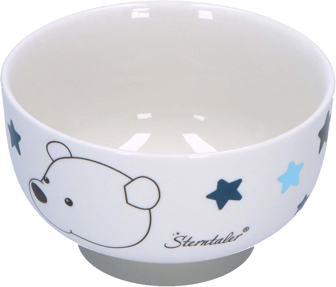 Sterntaler Baby Unisex Kindergeschirr Set Porzellan-Geschirr-Set 3-teilig Eisbär Elia - Frühstücksse