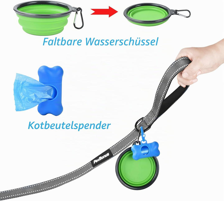 PetBonus Hundeleine Doppelleine für 2 Hunde, Keine Verwicklung Leine für 2 Hunde Gross, Verstellbar